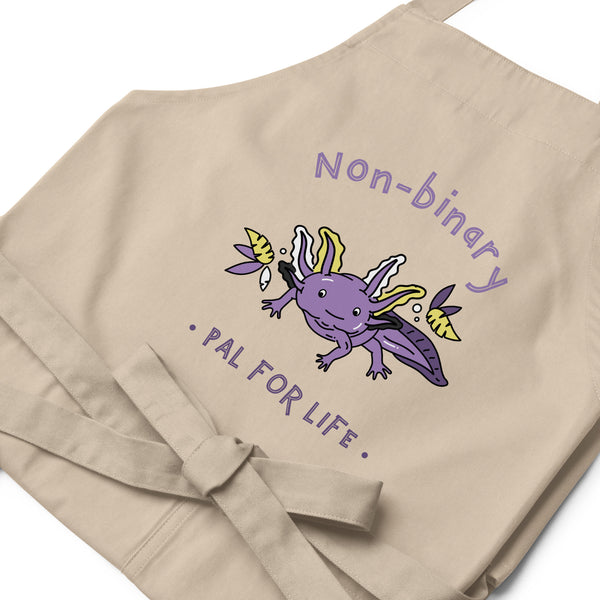  Non-Binary Pal For Life Organic Cotton Apron by Queer In The World Originals sold by Queer In The World: The Shop - LGBT Merch Fashion