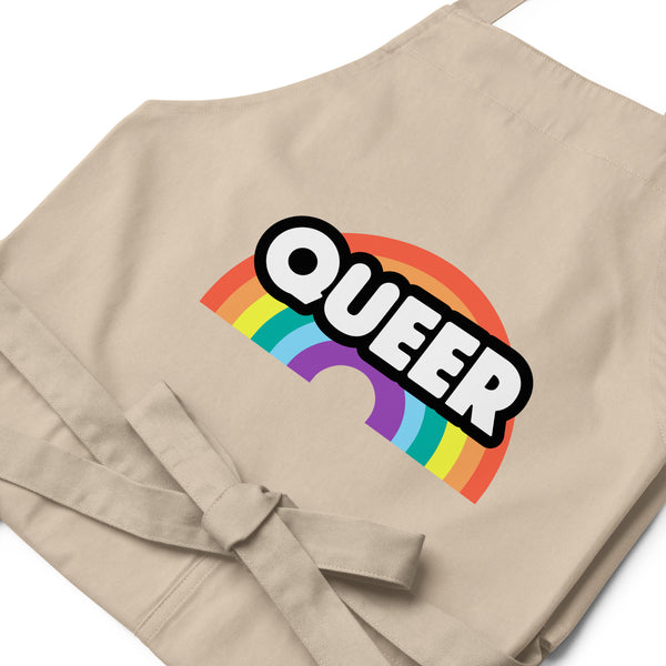  Queer Rainbow Organic Cotton Apron by Queer In The World Originals sold by Queer In The World: The Shop - LGBT Merch Fashion