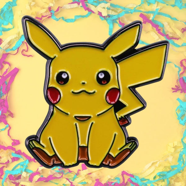  Cute Pikachu Sitting Enamel Pin by Queer In The World sold by Queer In The World: The Shop - LGBT Merch Fashion