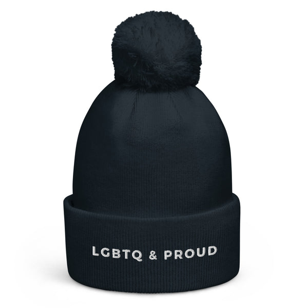 French Navy LGBTQ & Proud Pom Pom Beanie by Queer In The World Originals sold by Queer In The World: The Shop - LGBT Merch Fashion