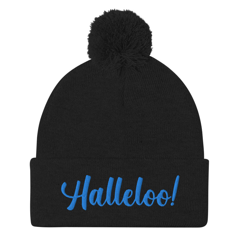 Black Halleloo! Pom-Pom Beanie by Queer In The World Originals sold by Queer In The World: The Shop - LGBT Merch Fashion