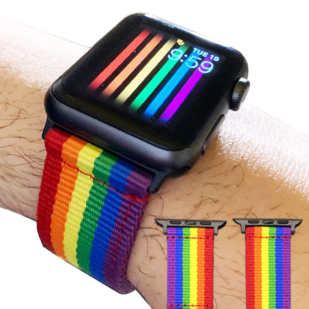  LGBT+ Pride Apple Watch Band by Queer In The World sold by Queer In The World: The Shop - LGBT Merch Fashion