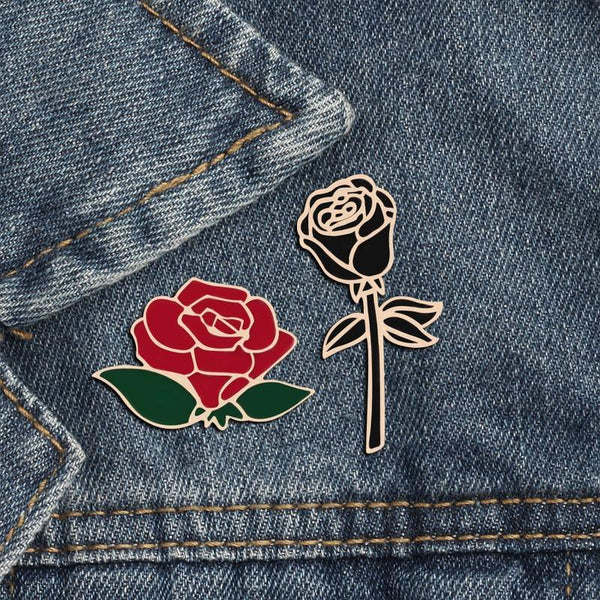  Rose Enamel Pins by Queer In The World sold by Queer In The World: The Shop - LGBT Merch Fashion