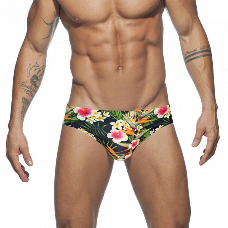 Black Fab Floral Swim Briefs by Queer In The World sold by Queer In The World: The Shop - LGBT Merch Fashion