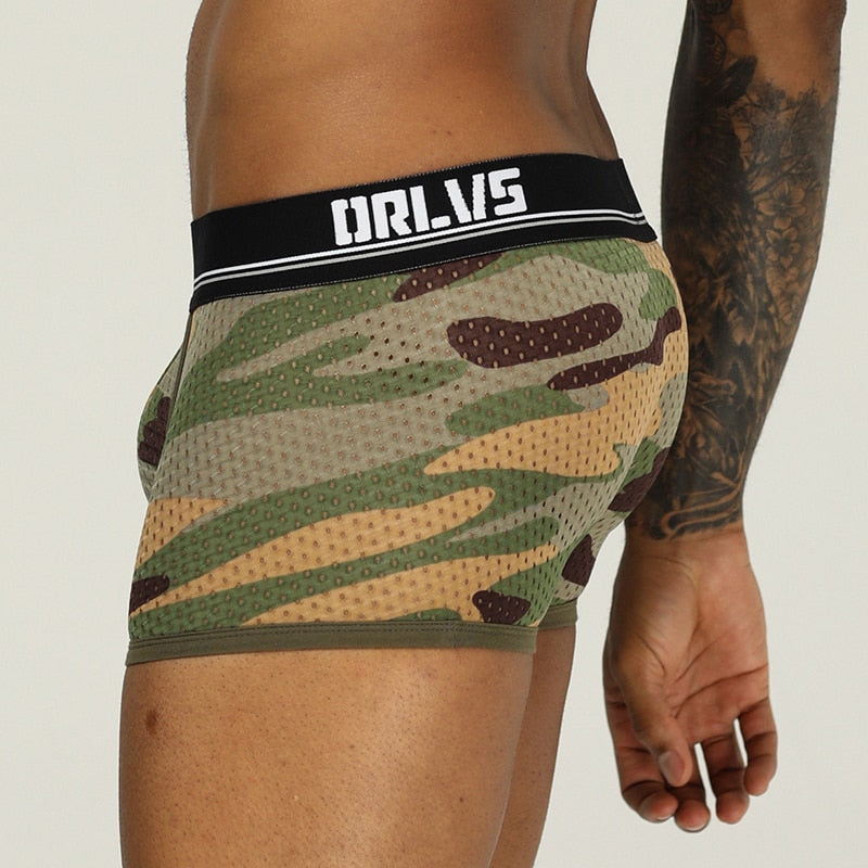 Blue ORLVS Camo Mesh Boxers by Queer In The World sold by Queer In The World: The Shop - LGBT Merch Fashion