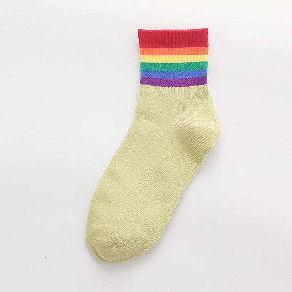 Green Cute Coloured Rainbow Socks by Queer In The World sold by Queer In The World: The Shop - LGBT Merch Fashion
