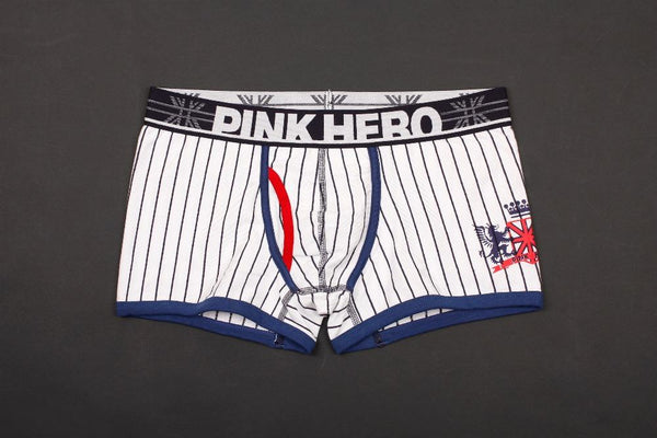 White Pink Heroes Striped Boxers by Queer In The World sold by Queer In The World: The Shop - LGBT Merch Fashion