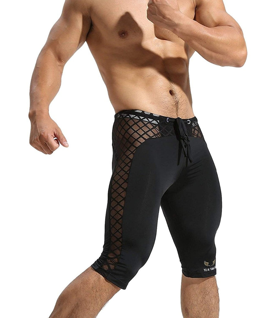 Black Mesh Compression Shorts by Queer In The World sold by Queer In The World: The Shop - LGBT Merch Fashion