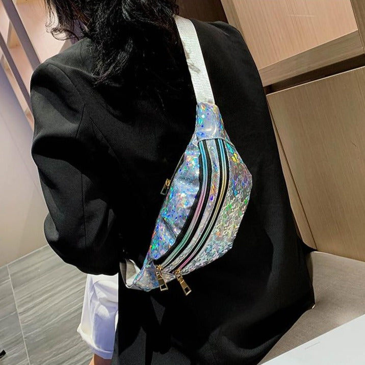 Sweet Girl crossbody shoulder Bag Hologram Shine PVC Laser Bag