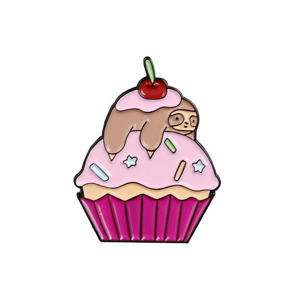  Sloth Cupcake Enamel Pin by Queer In The World sold by Queer In The World: The Shop - LGBT Merch Fashion