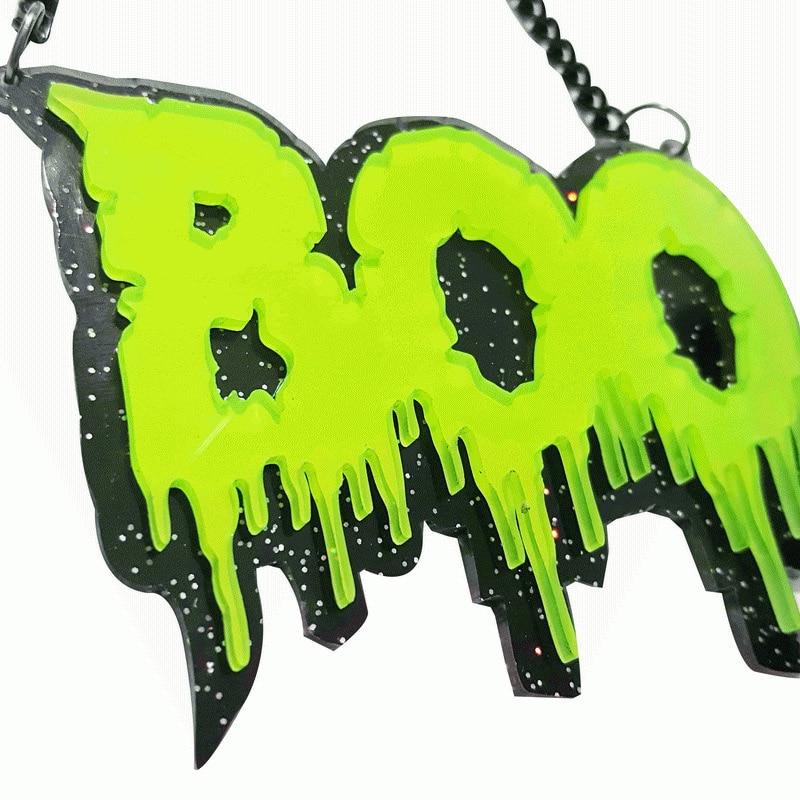  Boo Acrylic Statement Chain Necklace by Oberlo sold by Queer In The World: The Shop - LGBT Merch Fashion