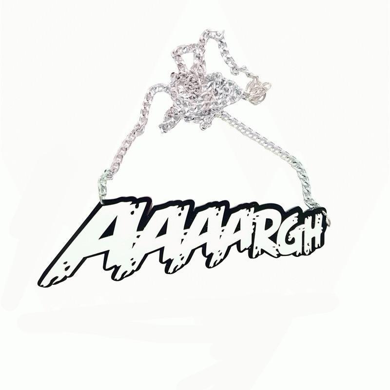  Aaaargh Acrylic Statement Chain Necklace by Queer In The World sold by Queer In The World: The Shop - LGBT Merch Fashion