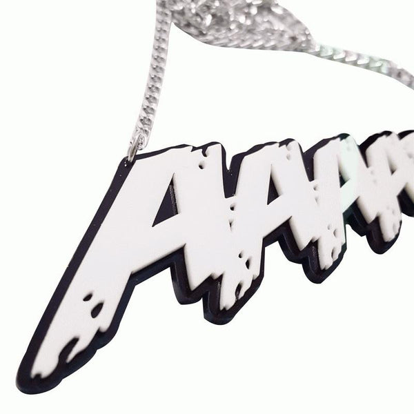  Aaaargh Acrylic Statement Chain Necklace by Out Of Stock sold by Queer In The World: The Shop - LGBT Merch Fashion