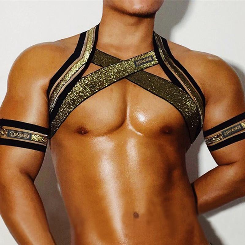 Thicc All That Glitters Is Not Gold Elastic Harness by Queer In The World sold by Queer In The World: The Shop - LGBT Merch Fashion