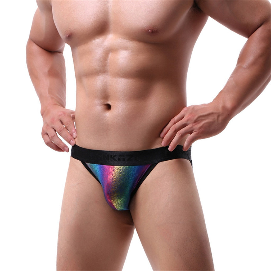  Rainbow Shimmer Pouch Jockstrap by Queer In The World sold by Queer In The World: The Shop - LGBT Merch Fashion