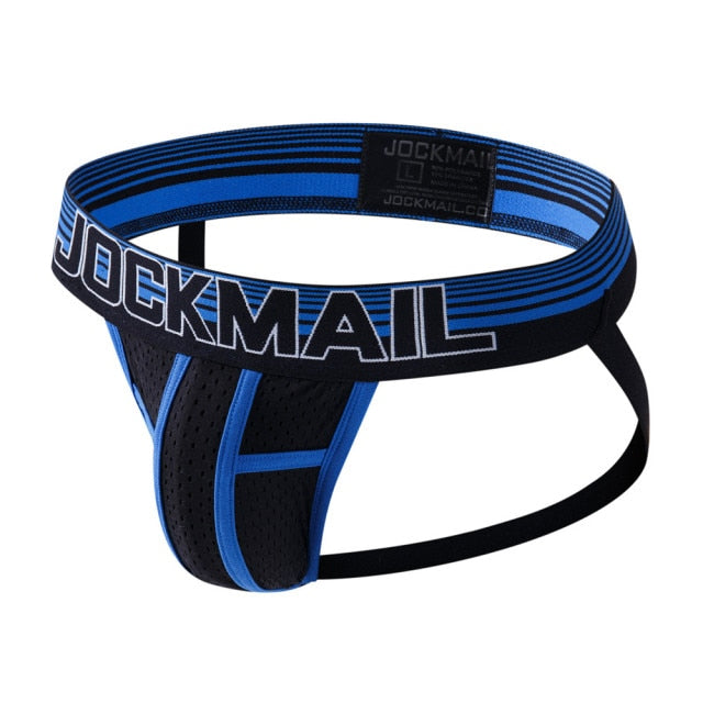 Blue Jockmail Gym Jockstrap by Queer In The World sold by Queer In The World: The Shop - LGBT Merch Fashion