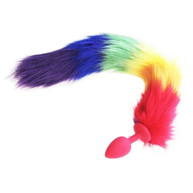 Rainbow-Colored Tail Plug Sex Toy Queer In The World: The Shop Rainbow-Colored Tail Plug Sex Toy Queer In The World: The Shop