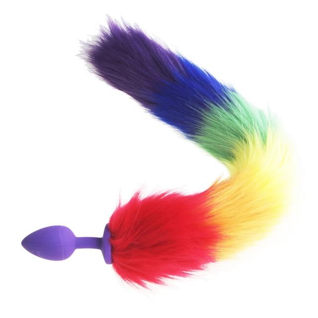 Rainbow-Colored Tail Plug Sex Toy Queer In The World: The Shop Rainbow-Colored Tail Plug Sex Toy Queer In The World: The Shop
