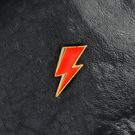  David Bowie Lightning Enamel Pin by Queer In The World sold by Queer In The World: The Shop - LGBT Merch Fashion