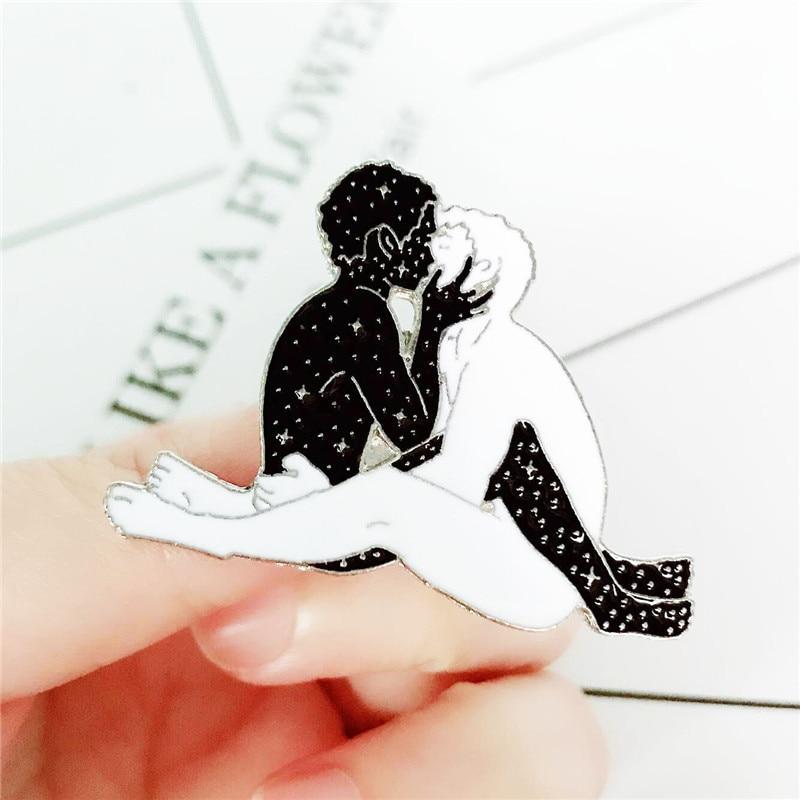  Starry Gay Men Kissing Enamel Pin by Queer In The World sold by Queer In The World: The Shop - LGBT Merch Fashion