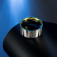 Carbide Titanium Triangle Groove Ring – Queer In The World: The Shop