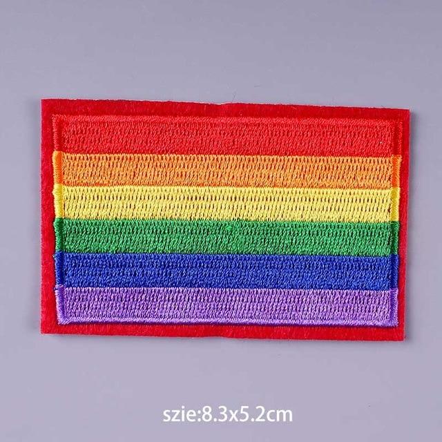  LGBT Pride Flag Iron On Embroidered Patch by Queer In The World sold by Queer In The World: The Shop - LGBT Merch Fashion