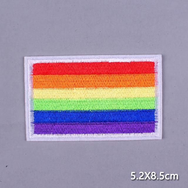  LGBT Pride Flag Iron On Embroidered Patch by Queer In The World sold by Queer In The World: The Shop - LGBT Merch Fashion