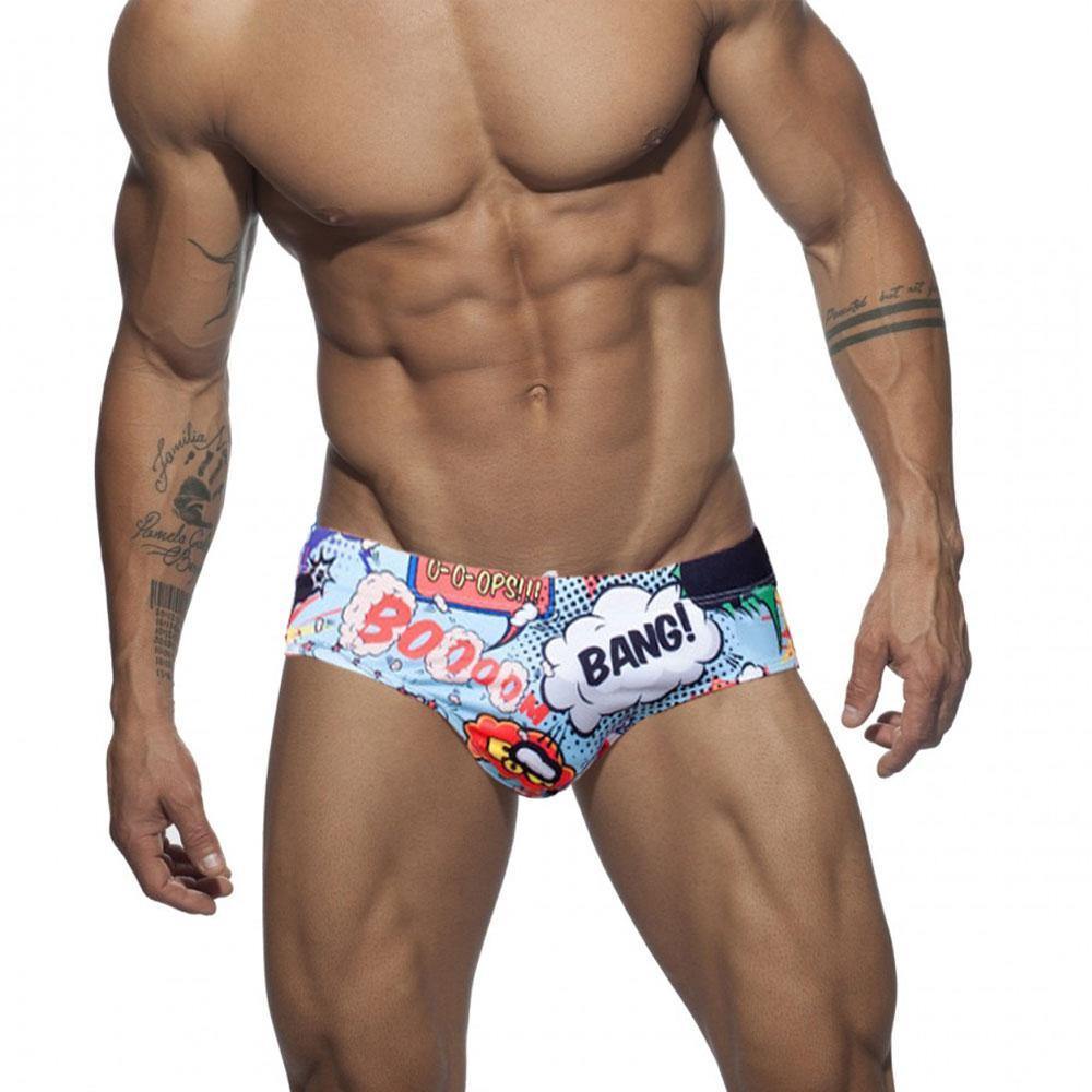  Comic Graphic Swim Briefs by Queer In The World sold by Queer In The World: The Shop - LGBT Merch Fashion