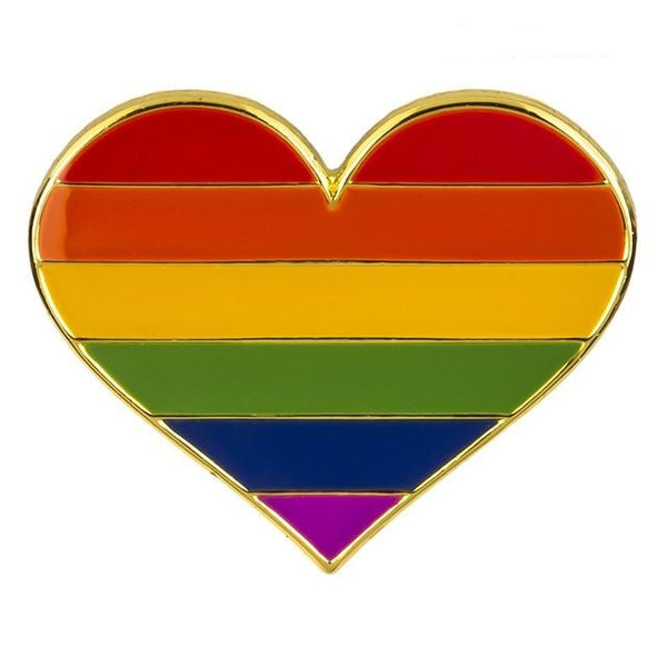  LBGT Pride Heart Enamel Pin by Queer In The World sold by Queer In The World: The Shop - LGBT Merch Fashion