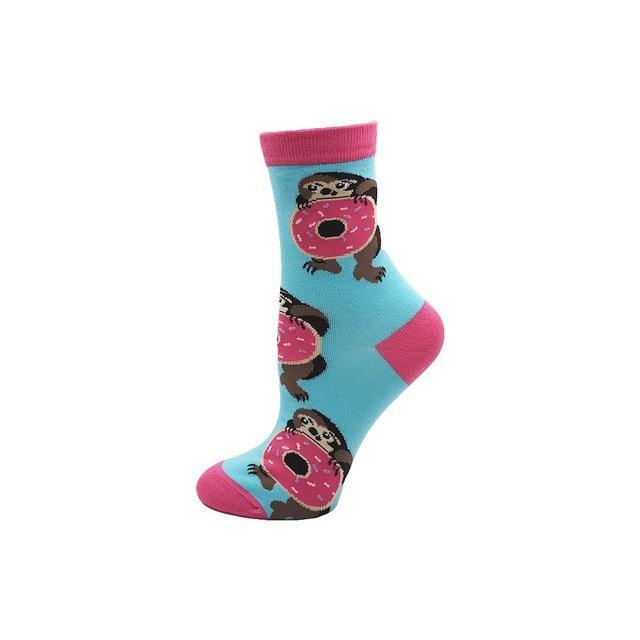  Happy Doughnut Sloth Socks by Queer In The World sold by Queer In The World: The Shop - LGBT Merch Fashion