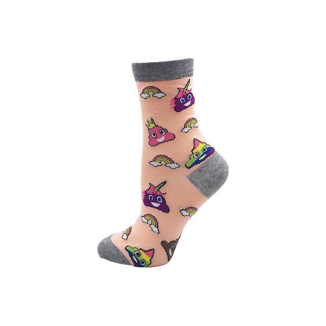  Happy Rainbow Poop Socks by Queer In The World sold by Queer In The World: The Shop - LGBT Merch Fashion