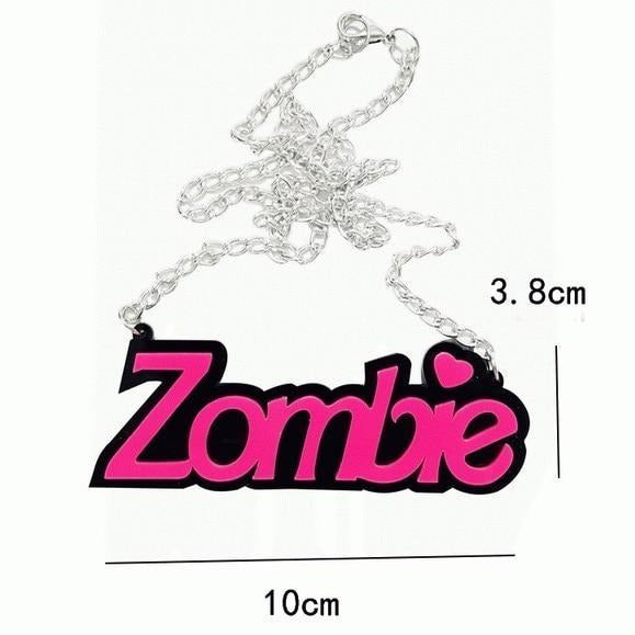  Zombie Acrylic Statement Chain Necklace by Queer In The World sold by Queer In The World: The Shop - LGBT Merch Fashion