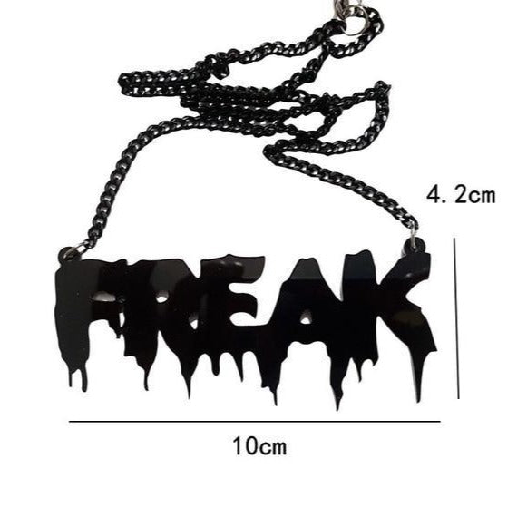  Freak Acrylic Statement Chain Necklace by Queer In The World sold by Queer In The World: The Shop - LGBT Merch Fashion