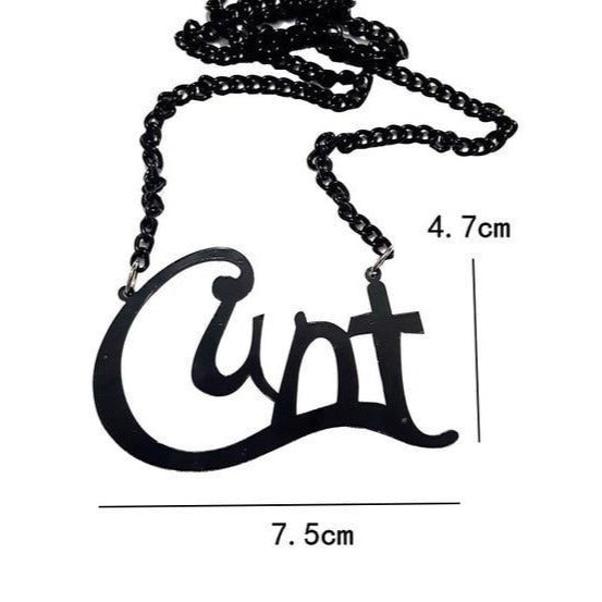  Cunt Acrylic Statement Chain Necklace by Queer In The World sold by Queer In The World: The Shop - LGBT Merch Fashion
