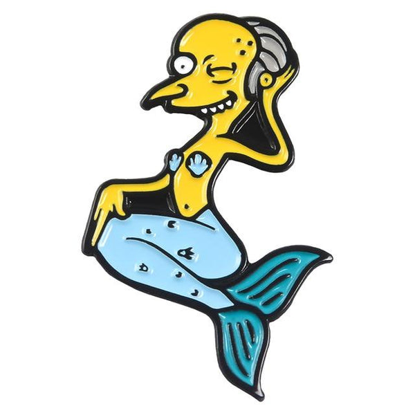  Mermaid Mr. Burns Enamel Pin by Queer In The World sold by Queer In The World: The Shop - LGBT Merch Fashion