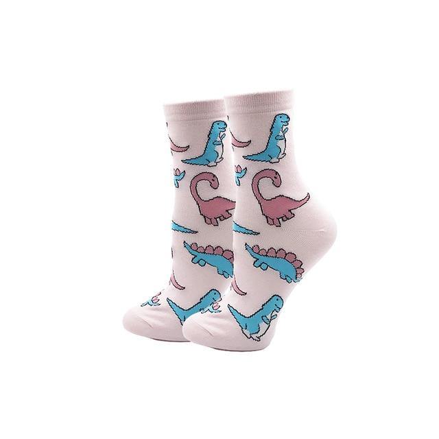  Pink Dinosaur Socks by Queer In The World sold by Queer In The World: The Shop - LGBT Merch Fashion