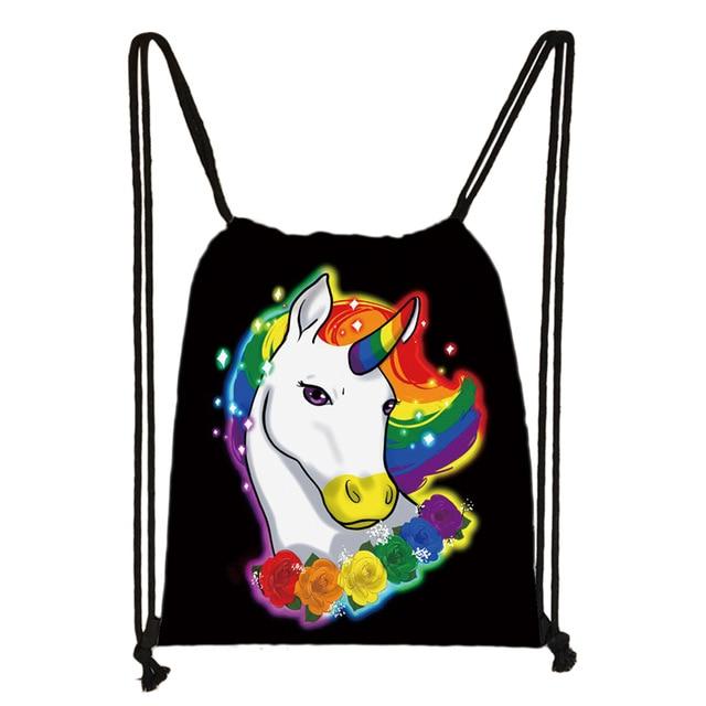  LGBT Rainbow Unicorn Drawstring Bag by Oberlo sold by Queer In The World: The Shop - LGBT Merch Fashion