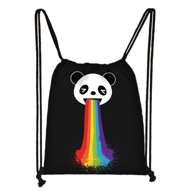  Panda Puke LGBT Drawstring Bag by Queer In The World sold by Queer In The World: The Shop - LGBT Merch Fashion