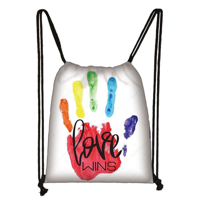  Love Wins Drawstring Bag by Queer In The World sold by Queer In The World: The Shop - LGBT Merch Fashion