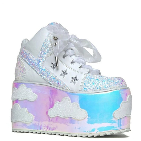 High Platform Cloud Sneakers by Queer In The World sold by Queer In The World: The Shop - LGBT Merch Fashion