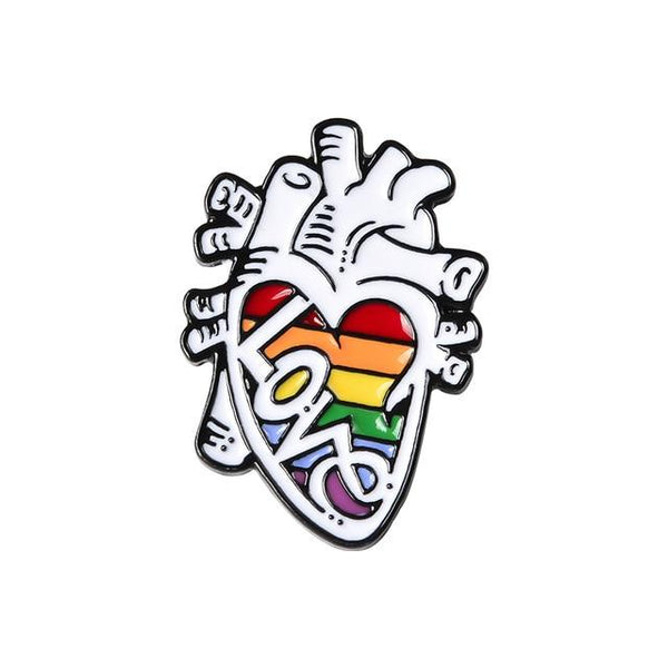  Love Heart Enamel Pin by Queer In The World sold by Queer In The World: The Shop - LGBT Merch Fashion