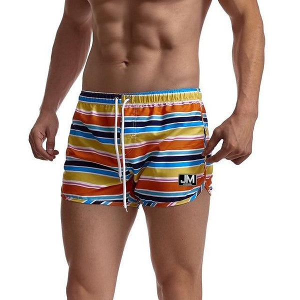  Jockmail Stripes Of Colour Board Shorts by Oberlo sold by Queer In The World: The Shop - LGBT Merch Fashion