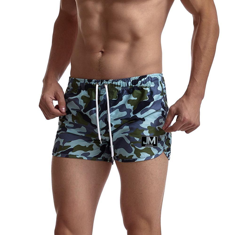  Jockmail Navy Camo Board Shorts by Queer In The World sold by Queer In The World: The Shop - LGBT Merch Fashion