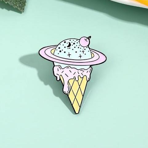  Planet Ice Cream Enamel Pin by Queer In The World sold by Queer In The World: The Shop - LGBT Merch Fashion