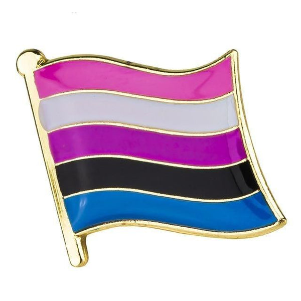  Genderfluid Flag Enamel Pin by Queer In The World sold by Queer In The World: The Shop - LGBT Merch Fashion