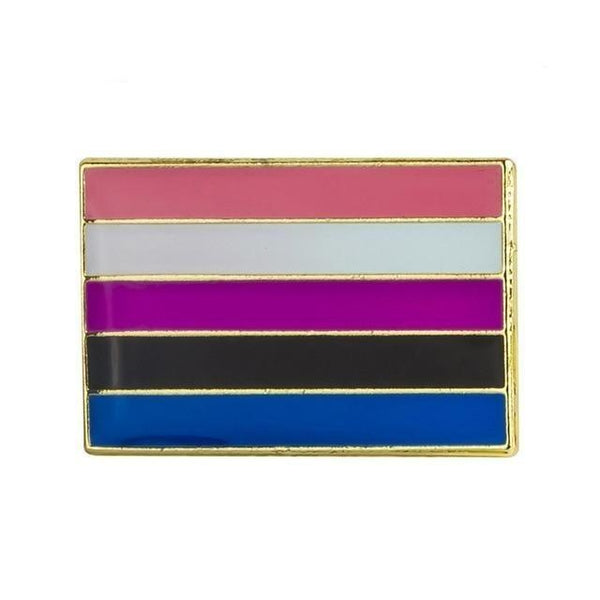  Genderfluid Pride Enamel Pin by Queer In The World sold by Queer In The World: The Shop - LGBT Merch Fashion