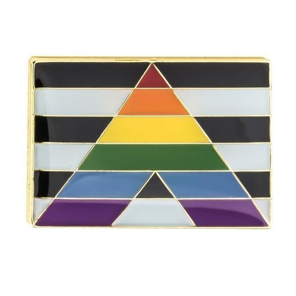  Straight Ally Enamel Pin by Queer In The World sold by Queer In The World: The Shop - LGBT Merch Fashion