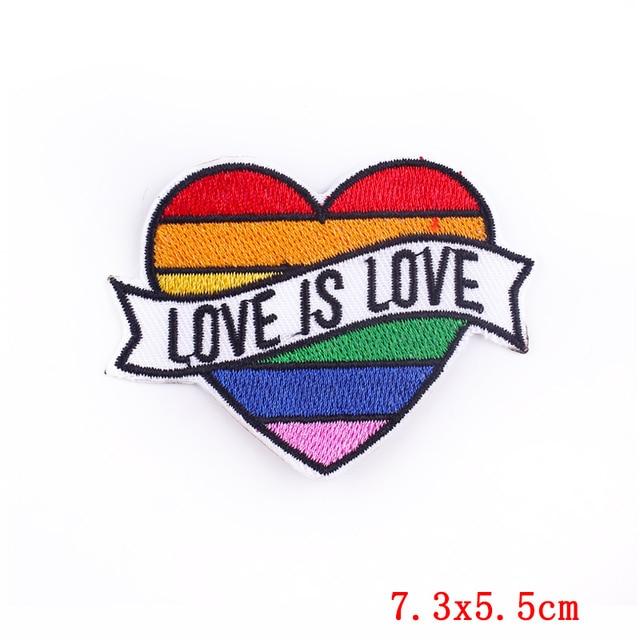  Love Is Love Iron On Embroidered Patch by Queer In The World sold by Queer In The World: The Shop - LGBT Merch Fashion