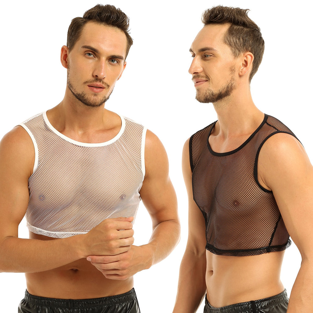 Gay Rave Outfit See-Through Crop Top – Queer In The World: The Shop