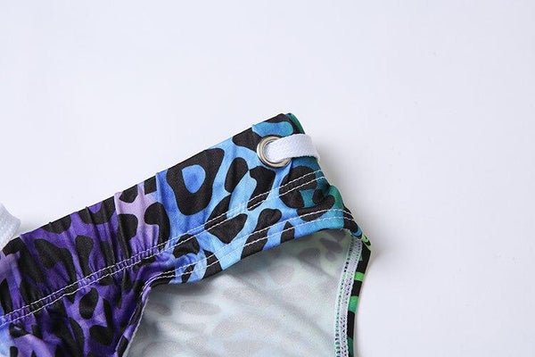  Rainbow Leopard Print Swim Briefs by Queer In The World sold by Queer In The World: The Shop - LGBT Merch Fashion